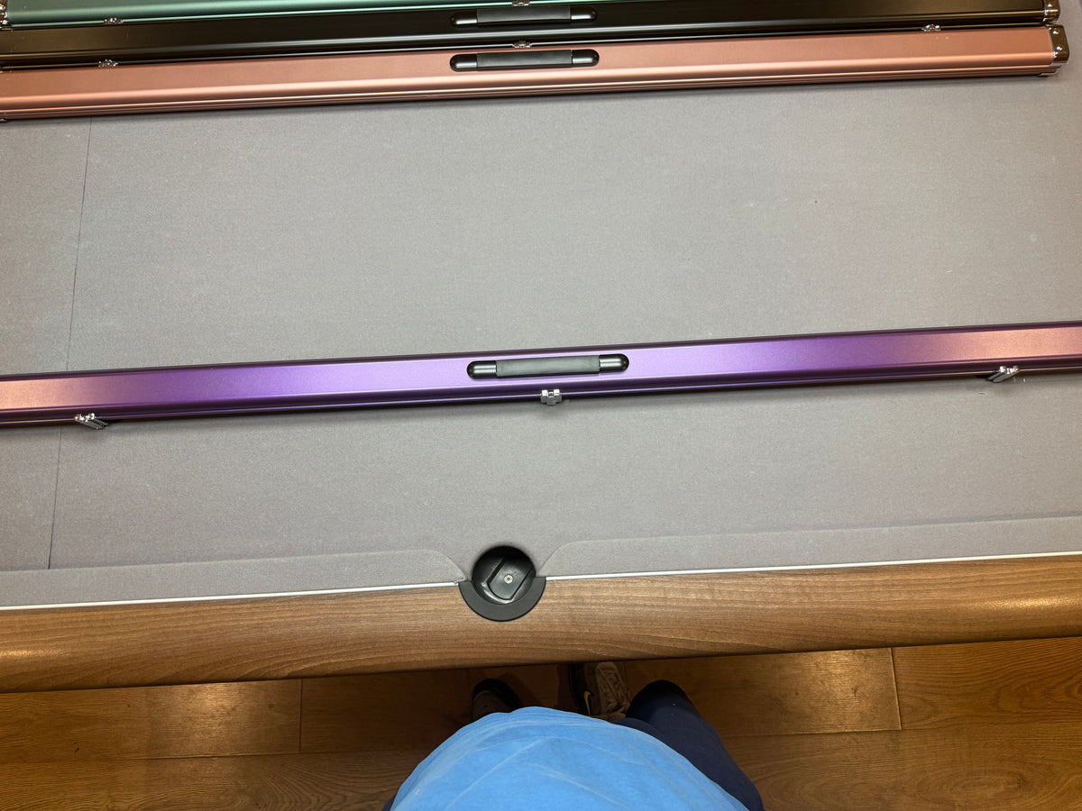 1 piece - 2 Cue Case   Purple aluminium slim