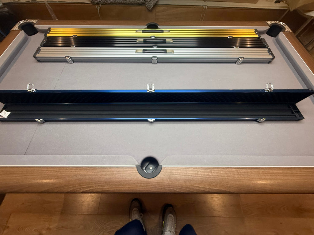 Triple Cue Case   , Aluminium Blue