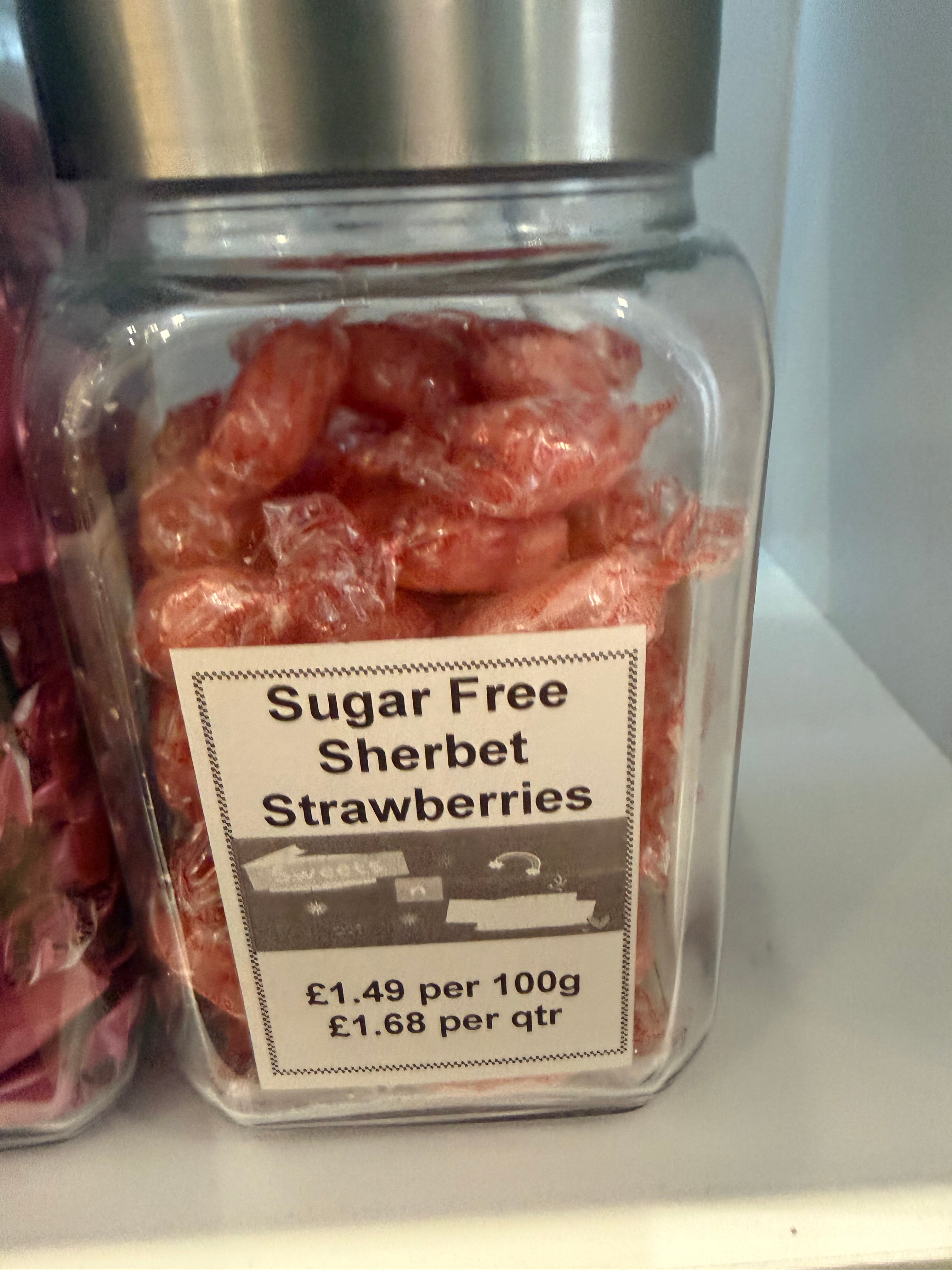 Sugar Free  sherbet Strawberries