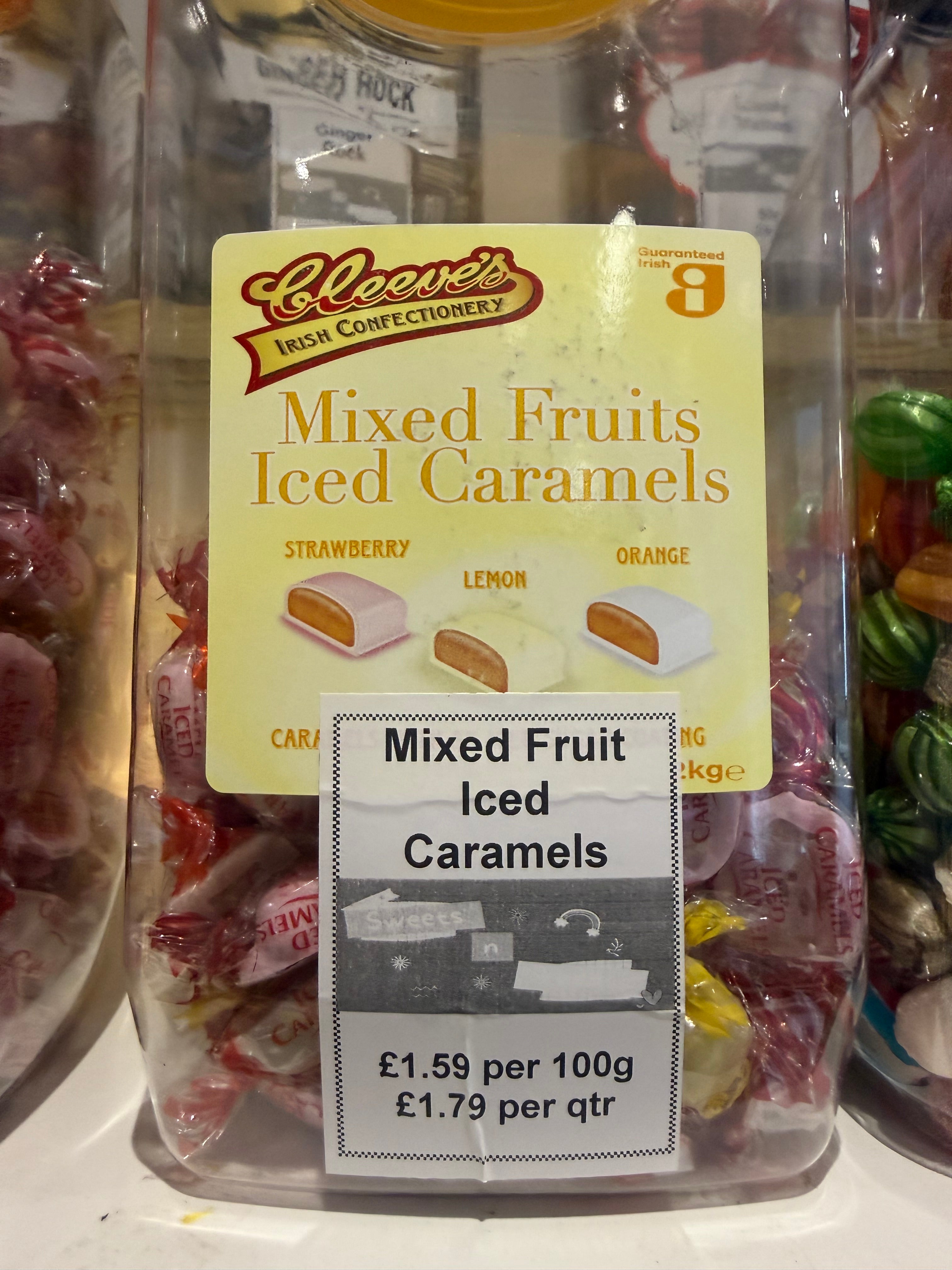Mixed Fruit Iced Caramels