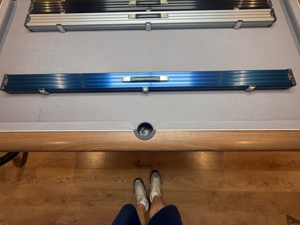 Triple Cue Case   , Aluminium Blue