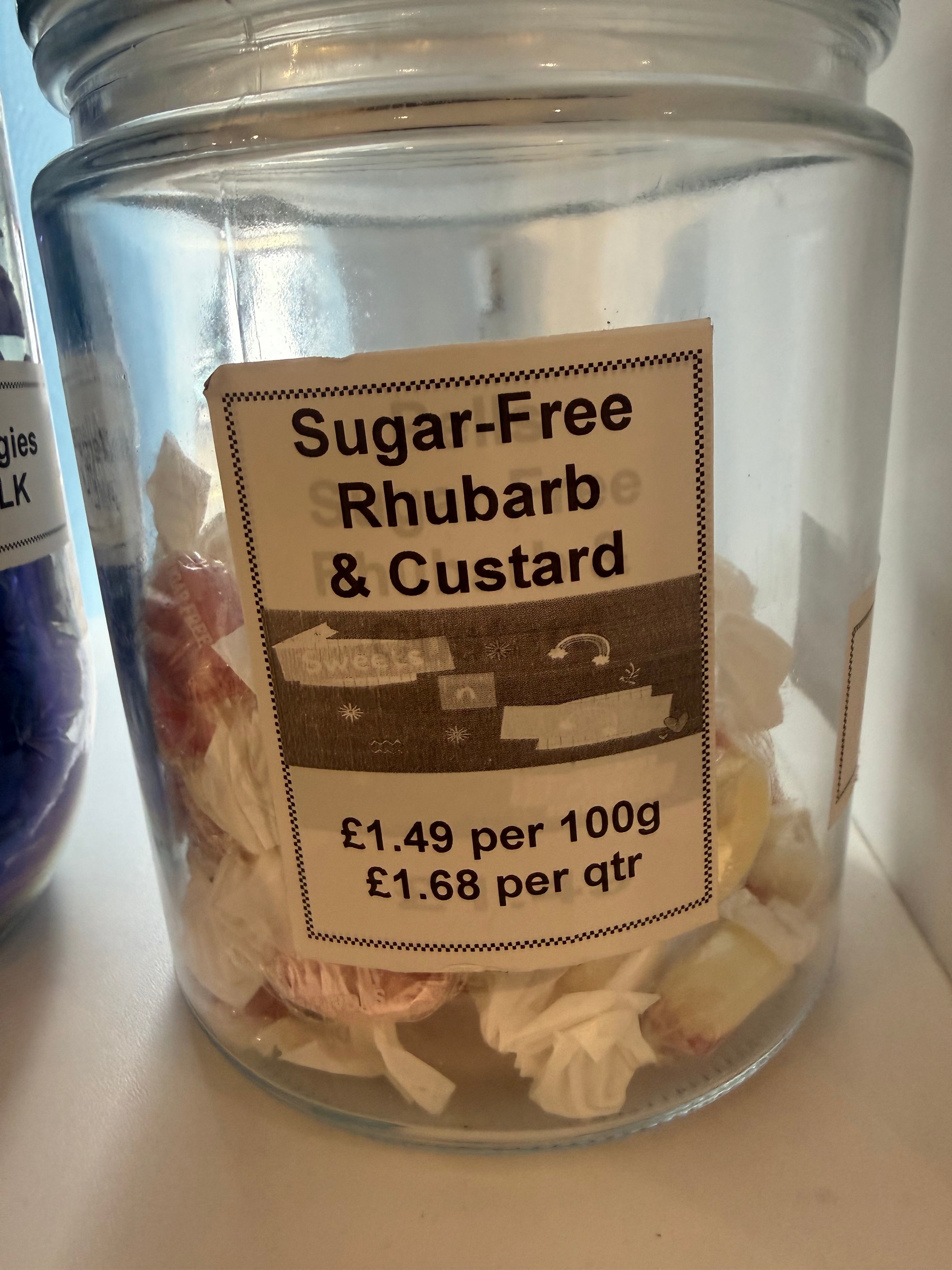 Sugar Free Rhubarb & Custard