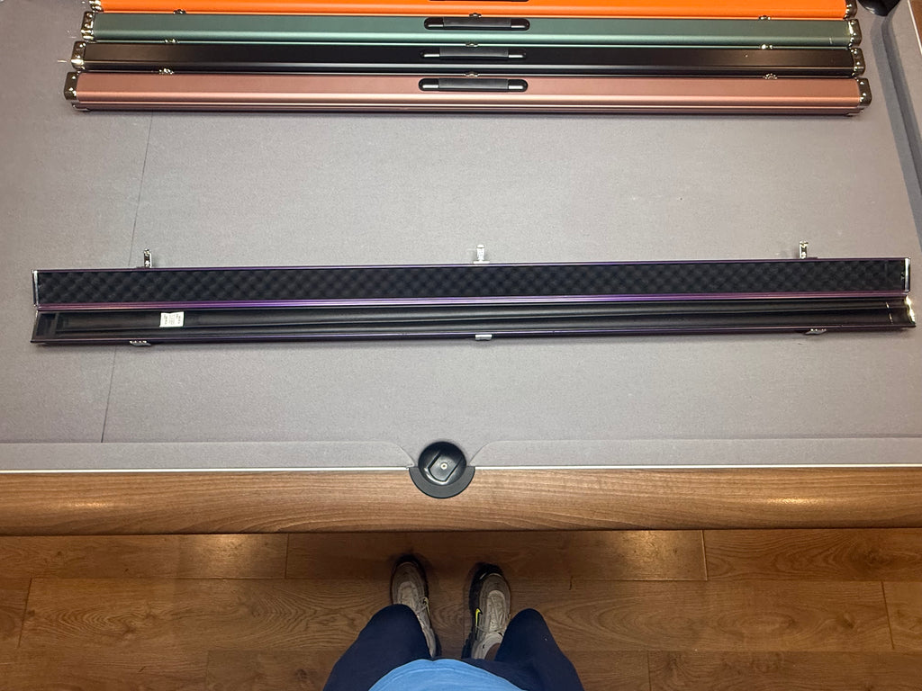 1 piece - 2 Cue Case   Purple aluminium slim
