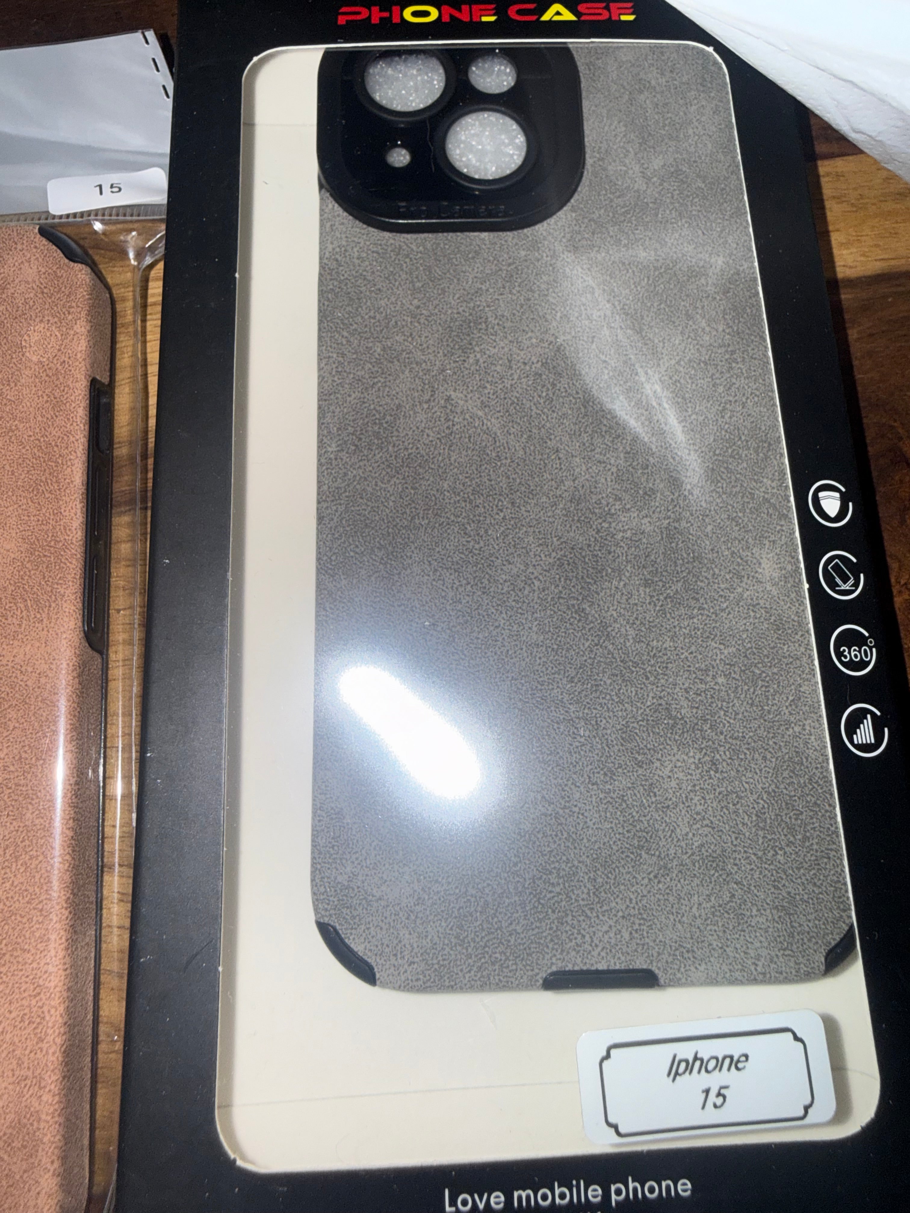 Iphone 15 case.  Gray