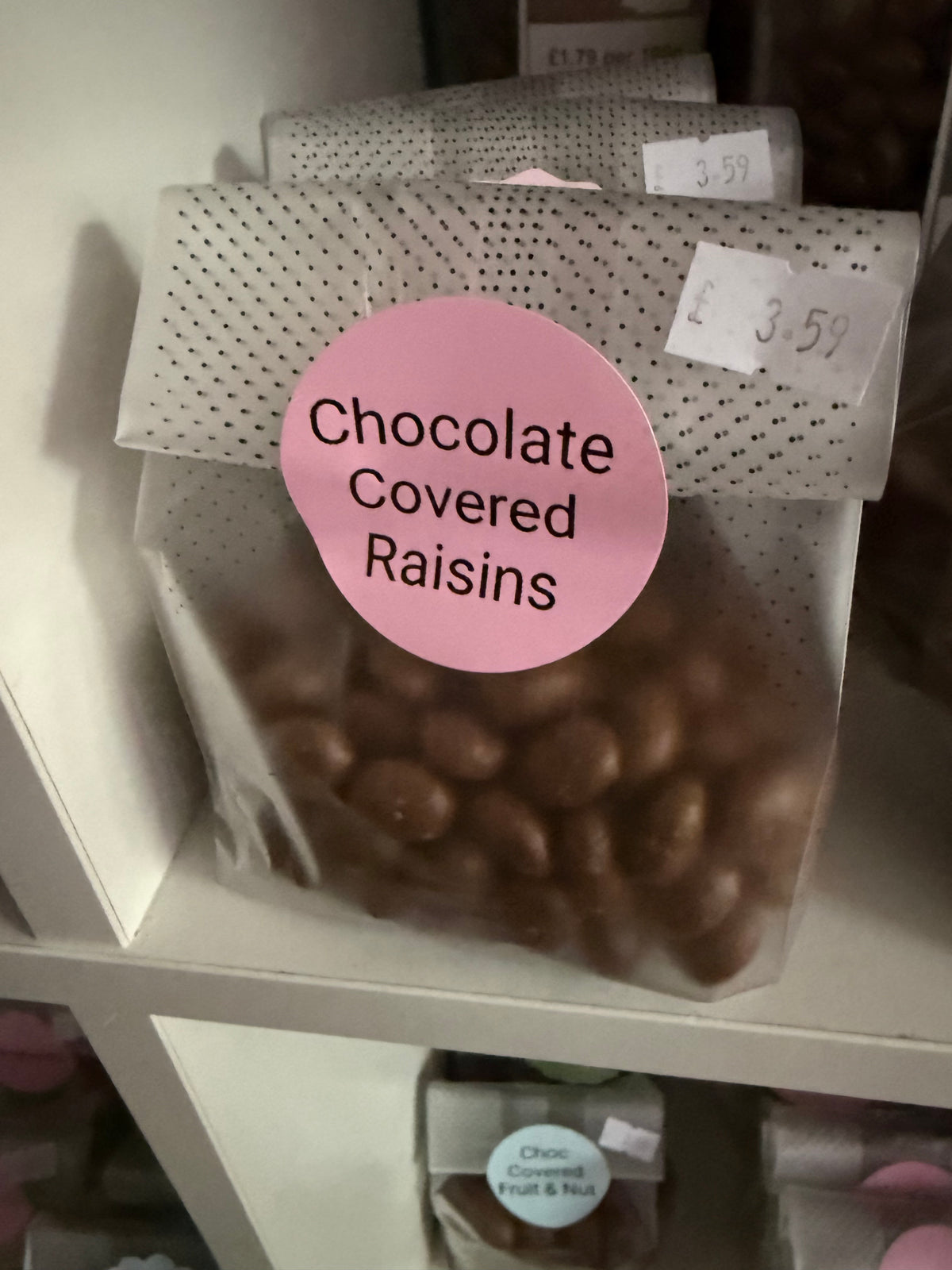 Milk Chocolate covered raisins