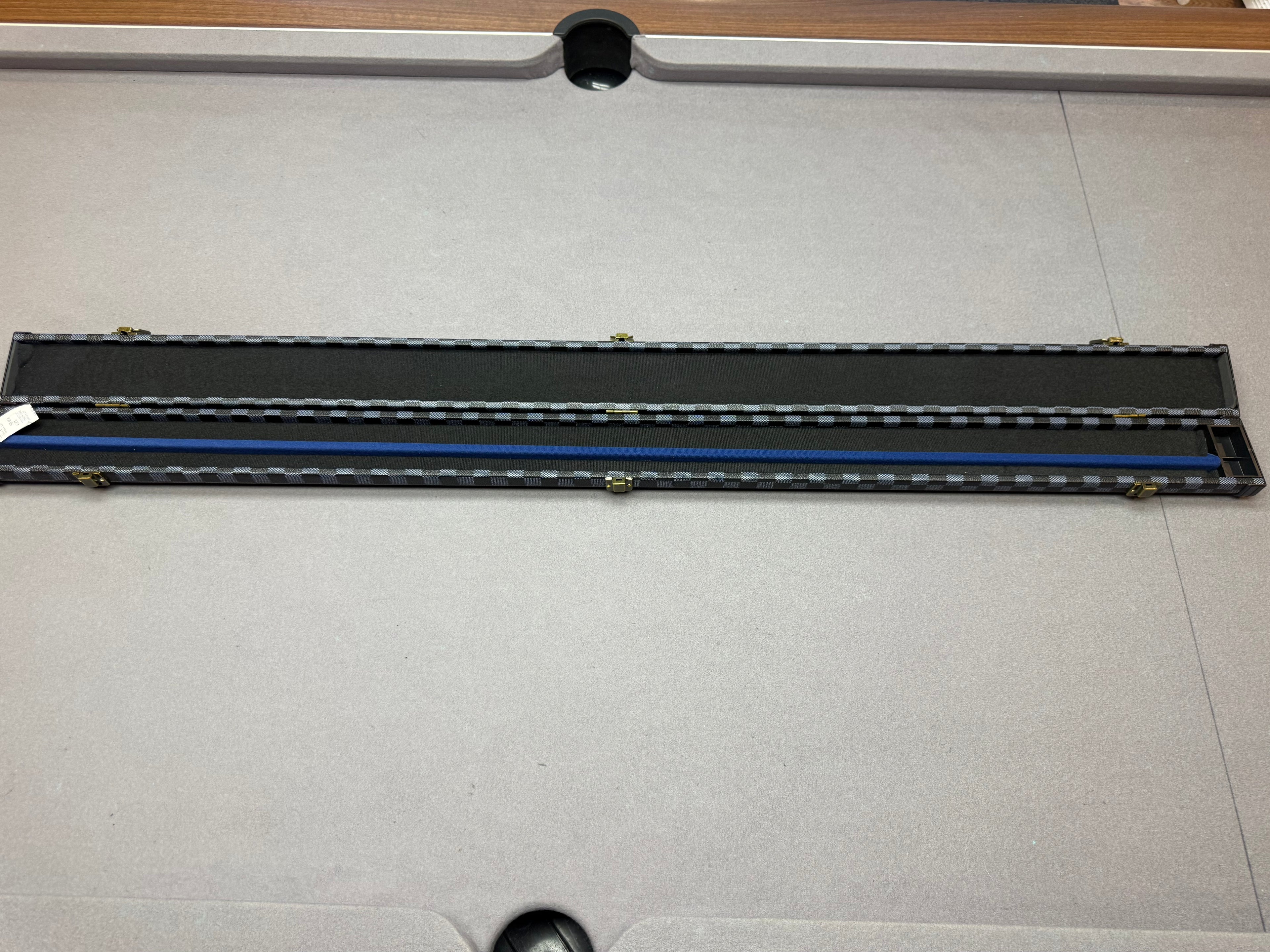 3/4 Cue Case   Blue check