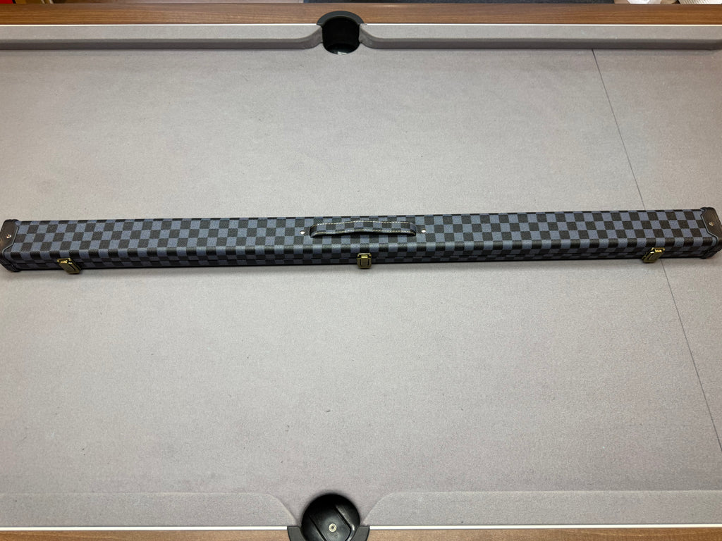 3/4 Cue Case   Blue check