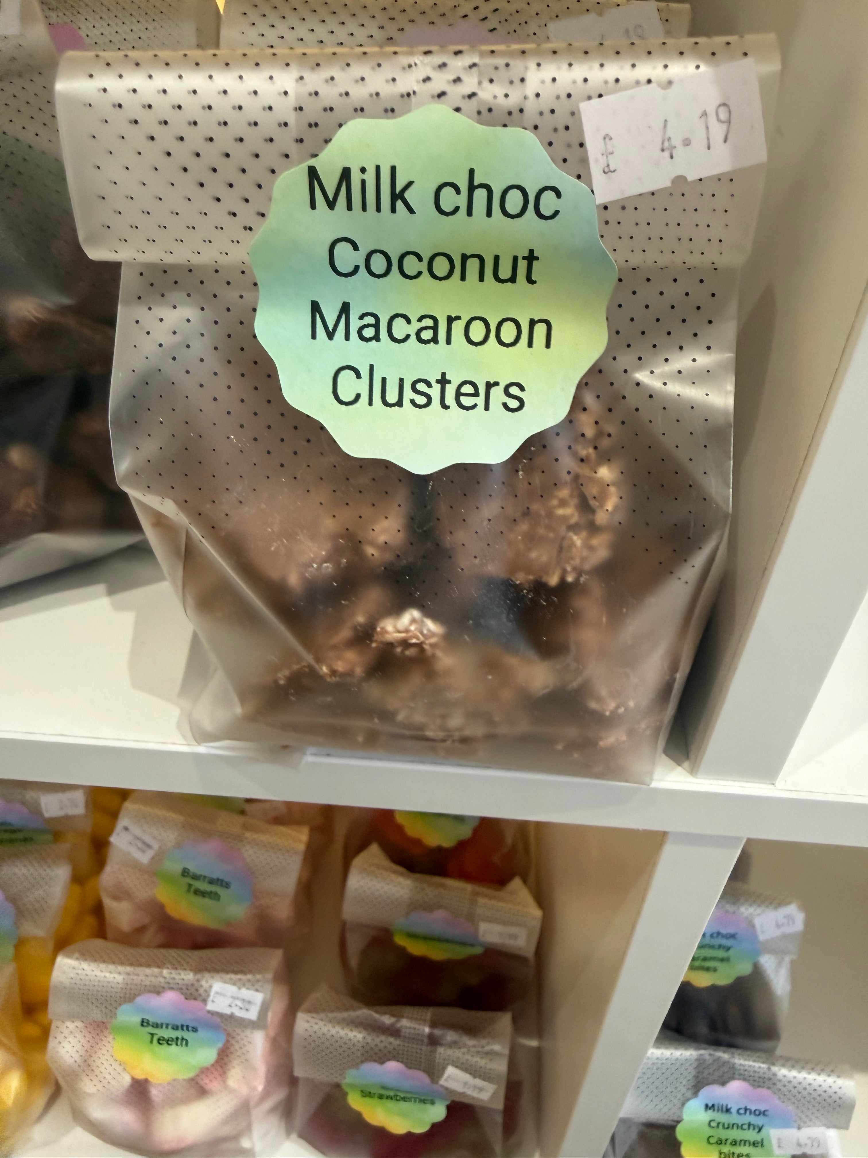 Milk Chocolate Coconut Macaroon Clusters