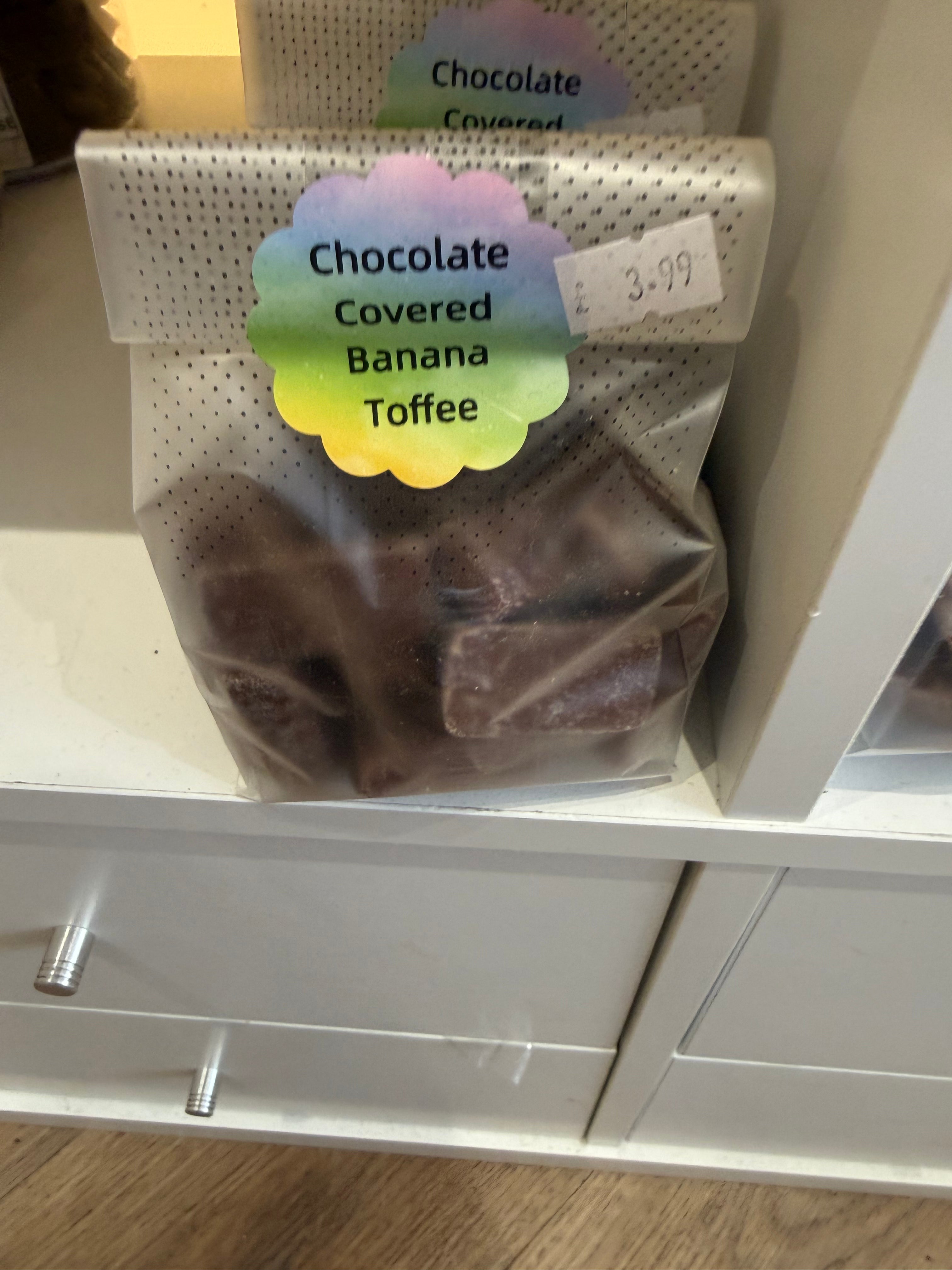 Milk chocolate covered banana toffee