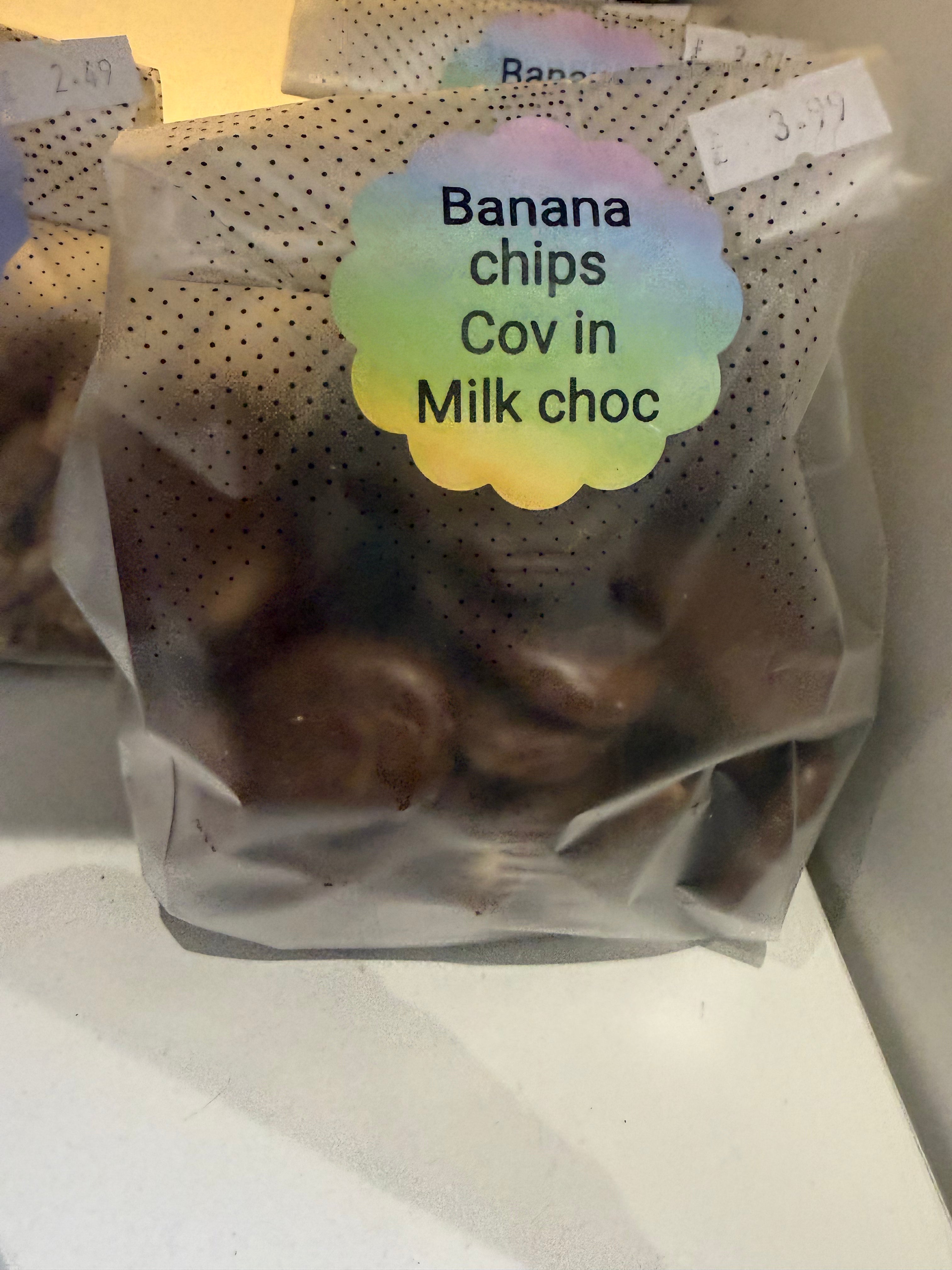 Milk Chocolate covered banana chips