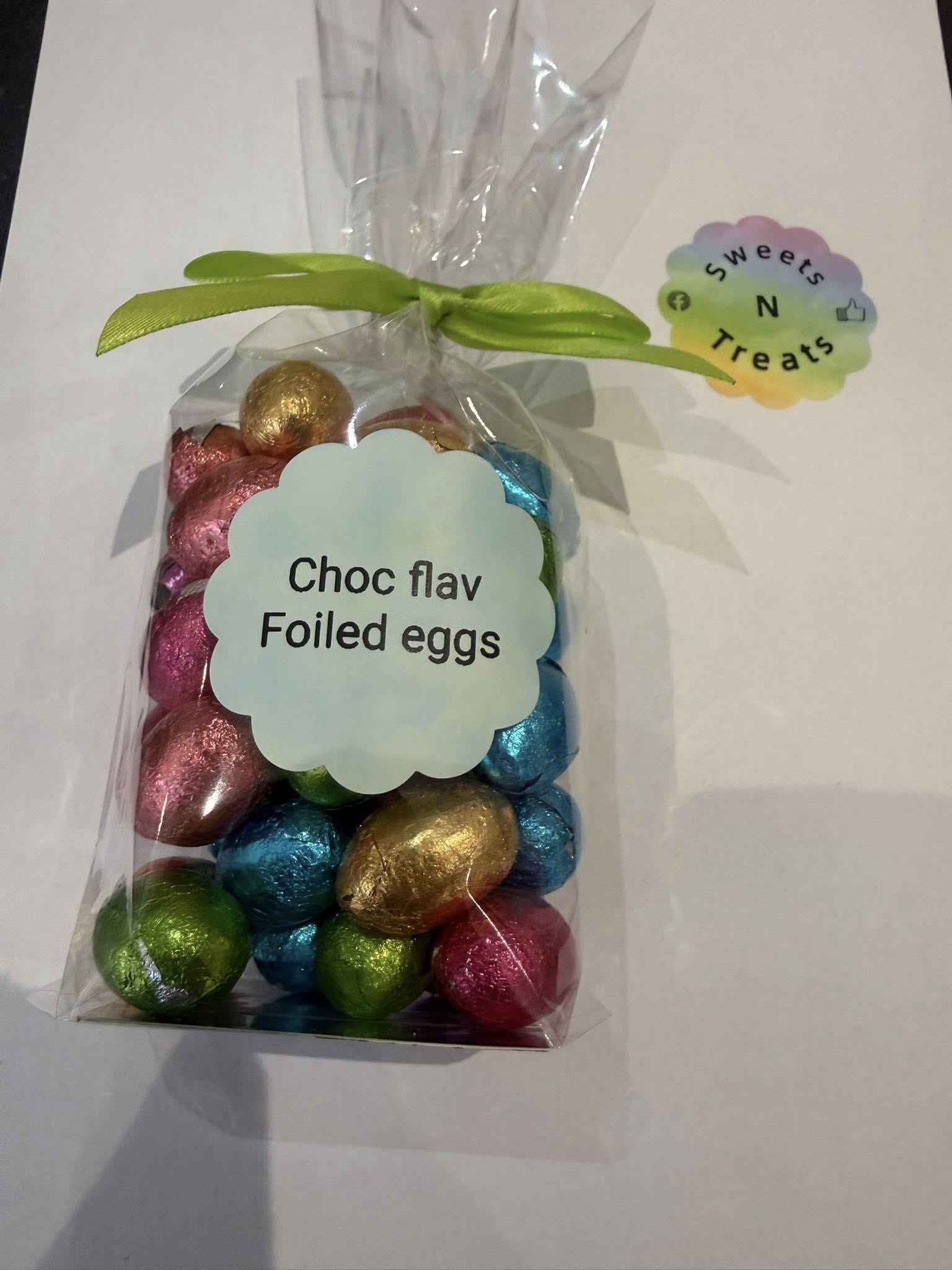 Foil covered choc eggs