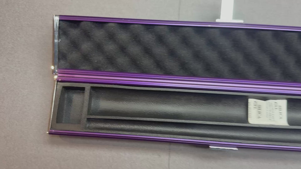 1 piece - 2 Cue Case   Purple aluminium slim