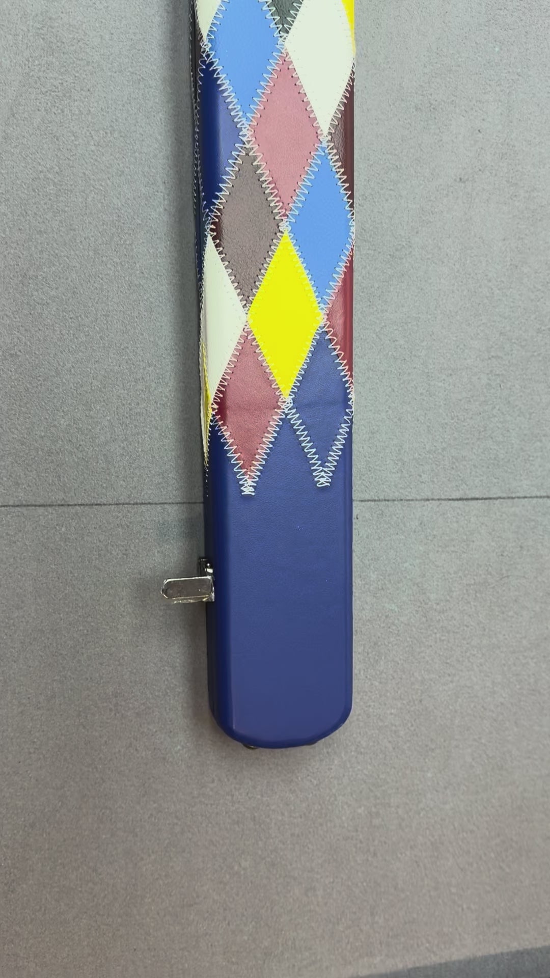 3/4 Cue Case blue harlequin