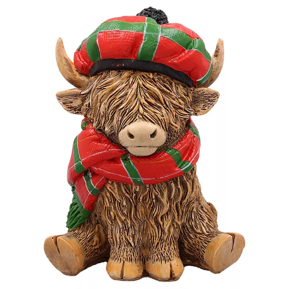 Highland Cow  Tartan Scarf